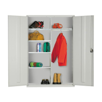 Extra Wide Clothing & Equipment Cupboard - Yellow - 1830 x 1220 x 457