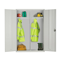 Extra Wide Wardrobe Cupboard - Grey - 1830 x 1220 x 457