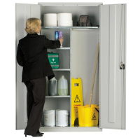 Large Janitorial Cupboard - Dark Blue - 1830 x 915 x 457