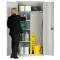 Large Janitorial Cupboard - Pastal Blue - 1830 x 915 x 457