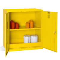 Hazardous Substance Cabinet - 1 Shelf - Yellow - 1000 x 915 x 457 - 30Ltr