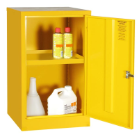 Mini Hazardous Substance Cabinet - 1 Shelf - Yellow - 610 x 915 x 457 - 30Ltr