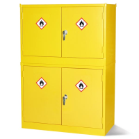 Hazardous Substance Stackable Cabinet - 1 Shelf - Yellow - 610 x 915 x 457 - 30Ltr