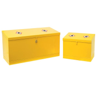 Hazardous Sloping Top Bin - Yellow - 510/450 x 610 x 330 - 15Ltr