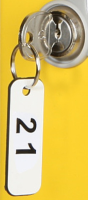 Numbered Door, Numbered Key Fob - Numbered Key Fob