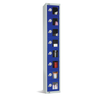 Eight Door Vision Panel Locker - Dark Blue - 1800 x 300 x 300