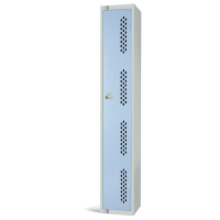 Perforated Single Door Locker - Red - 1800 x 300 x 300