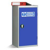 PPE Small Single Cabinet - 2 Shelves - Dark Blue - 910 x 457 x 457