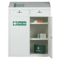 First Aid Workstation - 2 Shelves - White - 1066 / 1220 x 915 x 457