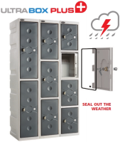 Four Door Ultrabox + Plus Plastic Locker - Grey Door