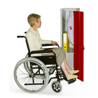 1370mm Disability Locker - Maroon - 1370 x 300 x 300