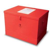 Flame Store Bin - Powder coated RED - 685 x 915 x 635 - 75Ltr