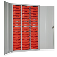High Capacity Cupboard - 1830 x 1120 x 457 - 18 Trays - Opaque