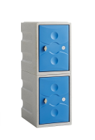 Half Height - Two Door Ultrabox + Plus Plastic Locker - Blue Door
