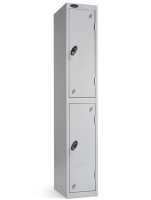 Two Door Probe Locker - Silver RAL9006 - Red #BS04E53 - 1780 x 305 x 305 mm