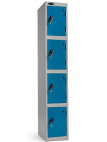 Four Door Probe Locker - Silver RAL9006 - White RAL9016 - 1780 x 305 x 305 mm