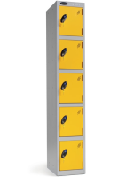 Five Door Probe Locker - Black RAL9004 - Silver RAL9006 - 1780 x 305 x 305 mm