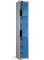 Eight Door Probe Locker - Silver RAL9006 - Blue RAL5019 - 1780 x 305 x 460 mm