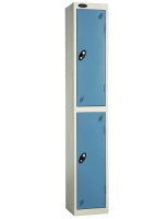 Two Door Probe Locker Autumn Colours - White RAL9016 - Ocean RAL5024 - 1780 x 305 x 305 mm