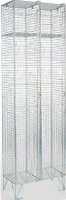 Single Door Wire Mesh Locker in Nest of Two - Green - 1980 x 305 x 305mm o/a 610mm