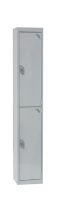 Express Two Door Locker 1800x300x300mm - Light Grey - 1800 x 300 x 300