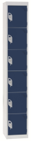 Express Six Door Locker 1800x300x300mm - Dark Blue - 1800 x 300 x 300