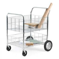 Chrome Plated Wire Trolley with Removable Shelf