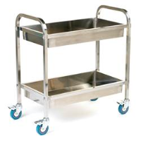 Deep Shelved Stainless Steel Trolley