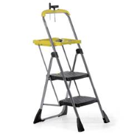 Folding Steps with Yellow Tool Tray