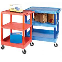 Service Trolleys with Coloured Legs & Shelves