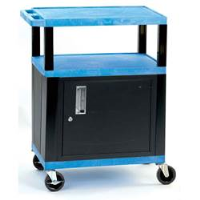 Service Trolleys with Coloured Shelves & Cupboard