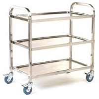 Stainless Steel Braked Shelf Trolleys