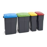 Push Lid Litter Bins