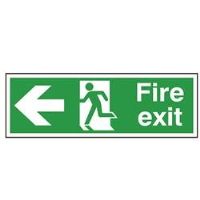 Fire Exit Left Arrow Sign
