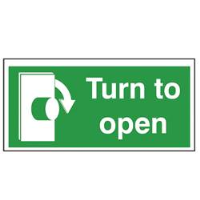 Turn To Open Right Sign
