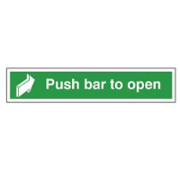 Push Bar To Open Sign