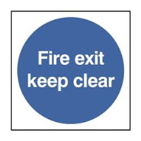 Fire Exit Keep Clear Circular Sign