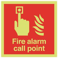 Photoluminescent Fire Alarm Call Point Sign