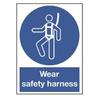 Wear Safety Harness Sign