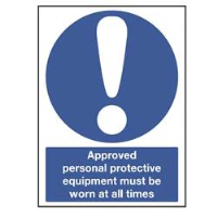 Approved Personal Protective Equipment Must Be Worn Sign