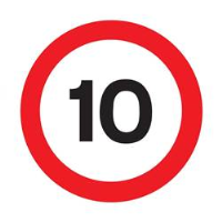 10 MPH Limit Sign