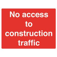 No Access To Construction Traffic Sign