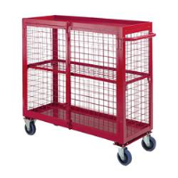 Two Braked Castors for Security Distribution Trolley