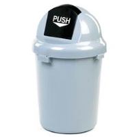 Grey Push Lid Litter Bins
