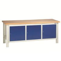 Heavy Duty Workbenches with 3 Cupboard Units