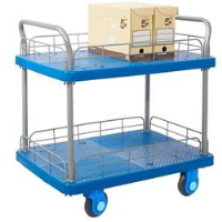 Proplaz Super Silent Two Tier Trolley with Wire Surround