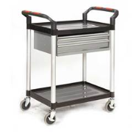 Proplaz Shelf Trolley with Steel Drawers
