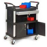 Proplaz Shelf Trolleys with Drawers & Cupboard
