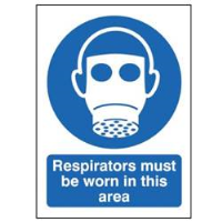 Respirators Must Be Worn In This Area Sign