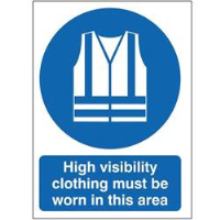 High Visibility Clothing Must Be Worn In This Area Sign